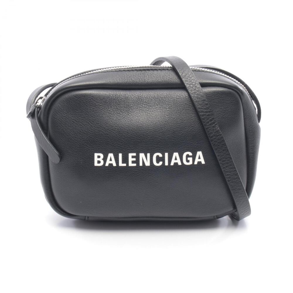 Balenciaga CAMERA BAG Shoulder Leather Black